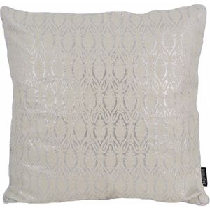 Oona White / Silver Kussenhoes | Polyester / Metallic | 45 x 45 cm