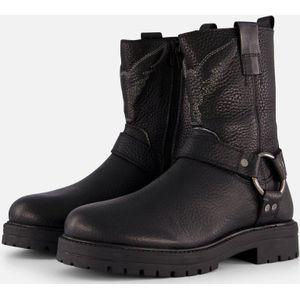 Vingino Carice Biker boots zwart Leer - Dames - Maat 35