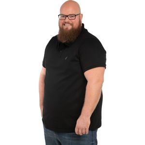 Alca Poloshirt voor mannen Zwart 5XL-BL Long buikmaat 145 -150 cm. Het perfect passende Piqué Poloshirt voor een buikmaatje meer.