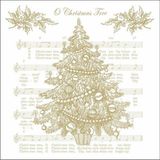 Ambiente - Kerstservetten - Goud - O Christmas Tree Gold papieren servetten 3-laags - 100% FSC - 33x33cm