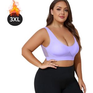 Livano BH Zonder Beugel - Zonder Bandjes - Push-up Bh's - Comfort Beha - Comfortabel - Sterk - Dames - Plus Size - Lavendel - Maat 2XL