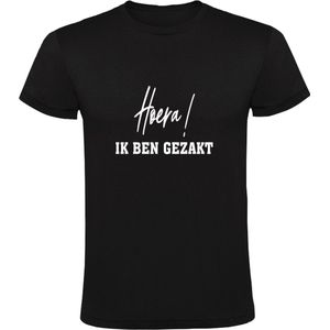 Hoera Gezakt Heren t-Shirt | School | Opleiding | Rijbewijs | Diploma | Shirt