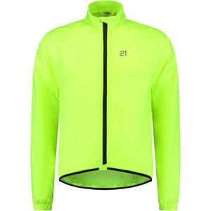 21Virages Pioggia Fiets regenjack waterdicht en getapete naden Unisex Fluo Geel - L