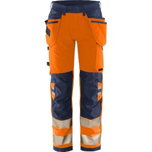 Fristads High Vis Green werkbroek stretch klasse 2 2644 GSTP - Hi-Vis oranje/marineblauw - D88