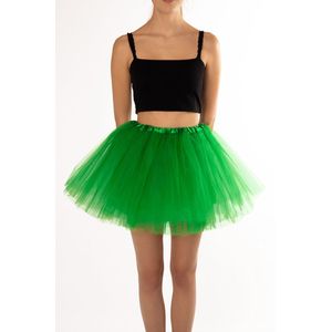 KIMU® Tutu Donkergroen Tule Rokje - Maat 110 116 122 128 134 140 - Donker Groene Petticoat Rok Kind - Ballet Pakje Meisje Dinosaurus Festival