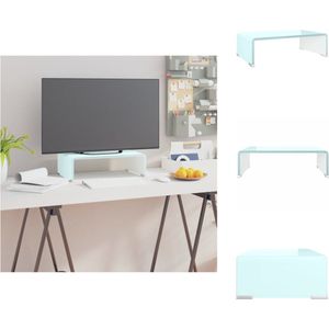 vidaXL Tv-kast - Tv-kasten - Tv-standaard - Tv-standaarden - Tv-meubel/monitorverhoger 40x25x11 cm glas groen groen