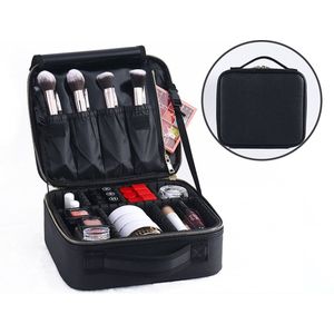 Premium Make Up Organizer - Make Up Koffer - Beautycase Verstelbare Vakken Tas - Makeup Reistas - Zwart