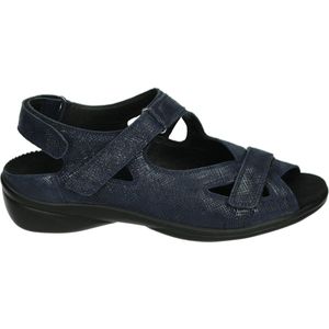 Durea 7258 H - Platte sandalenDames Sandalen - Kleur: Blauw - Maat: 37