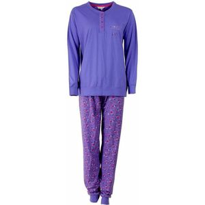 Tenderness Dames Pyjama - Katoen - Blauw - Maat XL