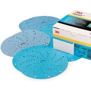 3M Hookit Blue 325U Schuurschijven 150mm Multihole P400 - 100 stuks