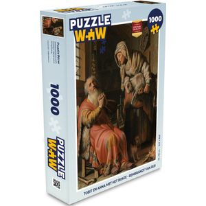Puzzel Tobit en Anna met het bokje - Rembrandt van Rijn - Legpuzzel - Puzzel 1000 stukjes volwassenen