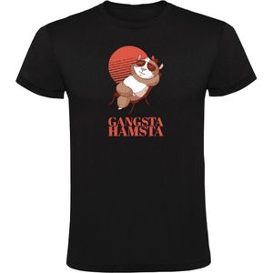 Gangster hamster Heren T-shirt - dieren - relax - huisdier - chill - leven - hip - zonnebril - humor - grappig