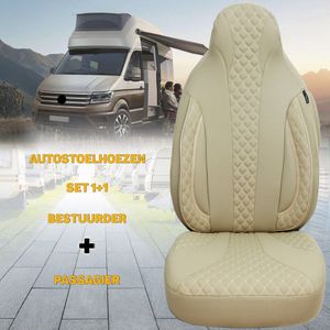 Stoelhoezen voor Iveco Iveco Daily 5 bestelbus in pasvorm, set van 2 stuks - bestuurder 1 + 1 passagierszijde - WPL - serie - WPL705 - Beige