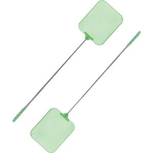 CM Vliegenmepper compact - 2x - uitschuifbaar - 35/77 cm - groen