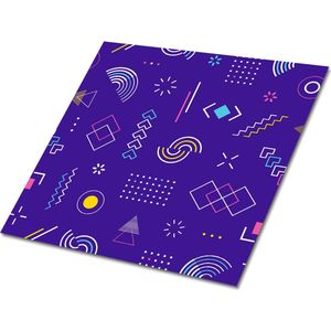 Tulup PVC Tegels - Geometrisch Patroon Vinyl Tegels - 30 cm x 30 cm - Paars Vinyl Wandtegels - Set van 9 - Vinyl Tegels Zelfklevend - Abstract Plaktegels - Wand PVC Tegels - Plaktegels keuken en Badkamer
