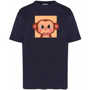 Kids - T-Shirts - Monkey 1-Blauw-56