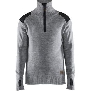 Blaklader Wollen sweater 4630-1071 - Grijs mêlee/Donkergrijs - XL