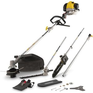 Powerplus Elektrische 4-in-1 Tuin Multitool POWXG3021 - {5620} tuingereedschap, elektrische heggenschaar, trimmer, kettingzaag en bosmaaier