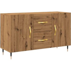 vidaXL - Dressoir - 100x36x60 - cm - bewerkt - hout - artisanaal - eikenkleurig