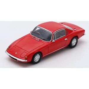 De 1:43 Diecast Modelauto van een Lotus Elan Coupe van 1967 in Red.De fabrikant van het schaalmodel is Spark.Dit model is alleen online beschikbaar.