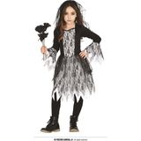 Fiestas Guirca - Jurk ghost meisjes (5-6 jaar) - Carnaval Kostuum voor kinderen - Carnaval - Halloween kostuum meisjes