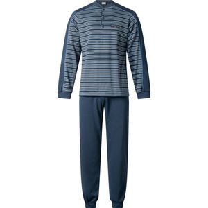 Heren pyjama van Gentlmen double jersey blauw 114249 knoop maat 4XL
