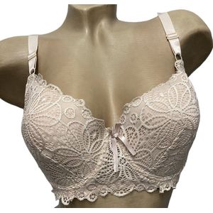 Dames BH met kant 75D beige