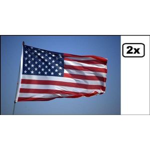 2x Amerikaanse Vlag (USA - Verenigde Staten - Amerika Vlag) - 90x150cm