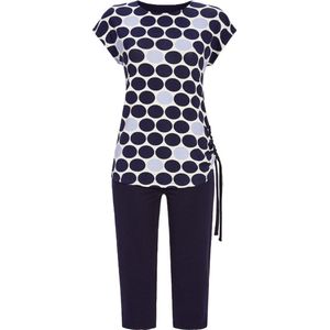 Donker blauwe pyjama stippen - Blauw - Maat - 38