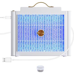 Elektrische Zapper met haak en trekhaak - voor binnen en buiten - 1200 mAh oplaadbaar - vliegenverdelger - mottenval - insectendoder - insectenlicht