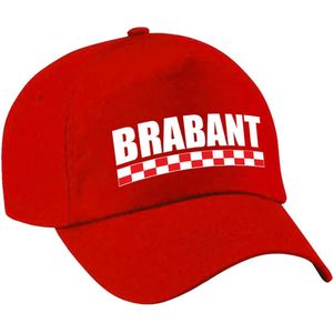 Brabant cap/pet rood voor dames en heren - Brabant provincie baseball cap - Brabant carnaval pet