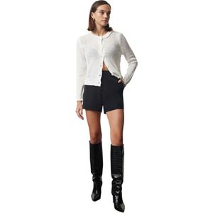 Trendyol Ecru Vest Van Zacht Getextureerd Tule Geborduurd Tricot Twoaw25Hi00305