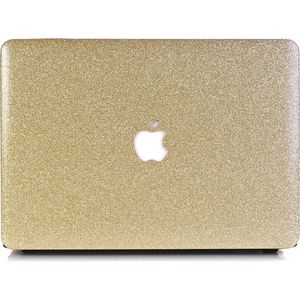 Lunso Geschikt voor MacBook Air 11 inch cover hoes - case - Glitter Goud