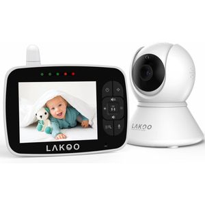 LAKOO BabyGuard B PRO Babyfoon - baby monitor - Babyfoon met camera - Babyfoon met Camera - Nachtzicht - Terugspreekfunctie - Slaapmuziek - Draaibaar