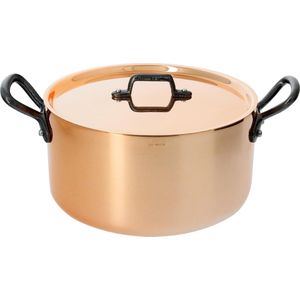 De Buyer Prima Matera Kookpot, Gietijzeren Handvaten - Ø 16cm - 90% Koper - 10% Rvs