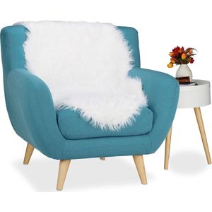 relaxdays vloerkleed schapenvacht imitatie - namaakbont - grand foulard - donzig - tapijt
