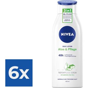 Nivea Bodylotion - Aloe & Care 400 ml - Voordeelverpakking 6 stuks
