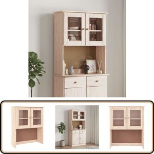 vidaXL Opzetkast ALTA - 77x30x92 cm - Grenenhout Opzetkast - Kamermeubel - Grenoble Hout - Vintage Kast - Opslagruimte