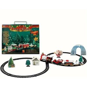 Deluxe Elektrische Kersttrein Speelgoedset - Inclusief Spoor en Accessoires - Educatief en Leuk - Perfect Cadeau voor Kerstmis