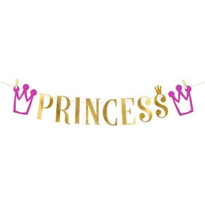 Prinsessen Slinger - Prinsessen Versiering - Glitter, Roze en Goud