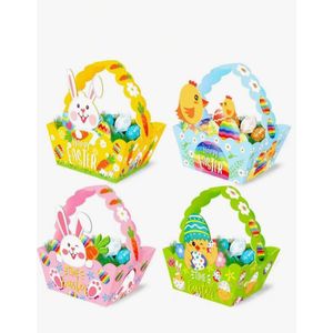 Luxe Paas mandjes met hengsel / hendel - Paastassen - Feest mandje - Konijn - Eieren - Paasei - Draagtassen - Tas / Tasjes - Goodiebags / Draagtas - Zakjes - Gedraaid handvat | Kado - Cadeau - Geschenk - DH collection