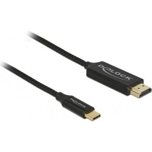 Premium USB-C naar HDMI kabel met DP Alt Mode (4K 60 Hz) / nylon - 2 meter