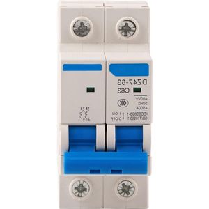Miniatuur Stroomonderbreker AC 400V 2P Din Rail Mount Thuis Overbelastingsbeveiliging Luchtschakelaar Voor Distributielijnen - Distributie Lijnen - Zonnesysteem PV (63A) - Met extra zoekwoorden