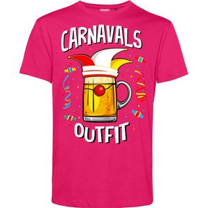 T-shirt Carnavals Outfit | Carnavalskleding heren | Carnaval Kostuum | Foute Party | Fuchsia | maat L