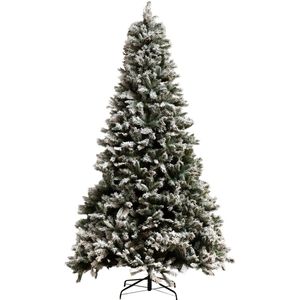 J-Line Kerstboom Plastiek Besneeuwd Groen Large