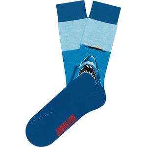 Jimmy Lion sokken jaws shark attack blauw - 36-40