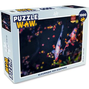 Puzzel Koi - Vis - Regenboog - Bladeren - Legpuzzel - Puzzel 1000 stukjes volwassenen