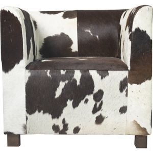 stoel club koe donker bruin/wit 73cm (pallet)