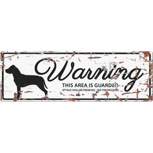 D&d Home - Waakbord - Hond - Warning Sign Stafford Gb 40x14cm Wit - 1st