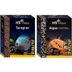 HS-aqua - Torogran + HS-aqua - Algae Control - Aquarium - Filtermateriaal - 2x 1 Liter - combideal